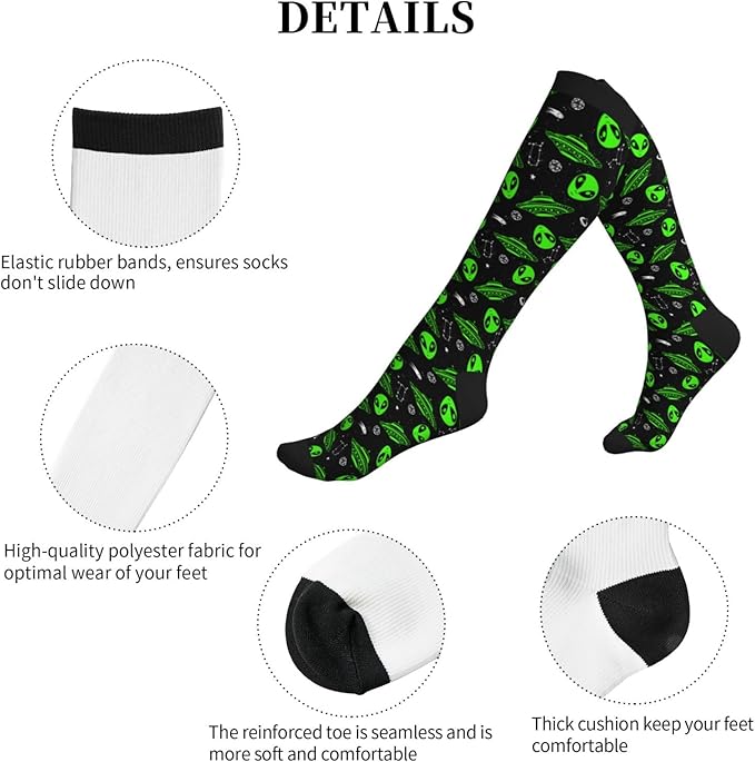bassyil Compression Socks for Women & Men Circulation 15-20 mmHg Knee High Best Support for Nurses Travel Running Athletic