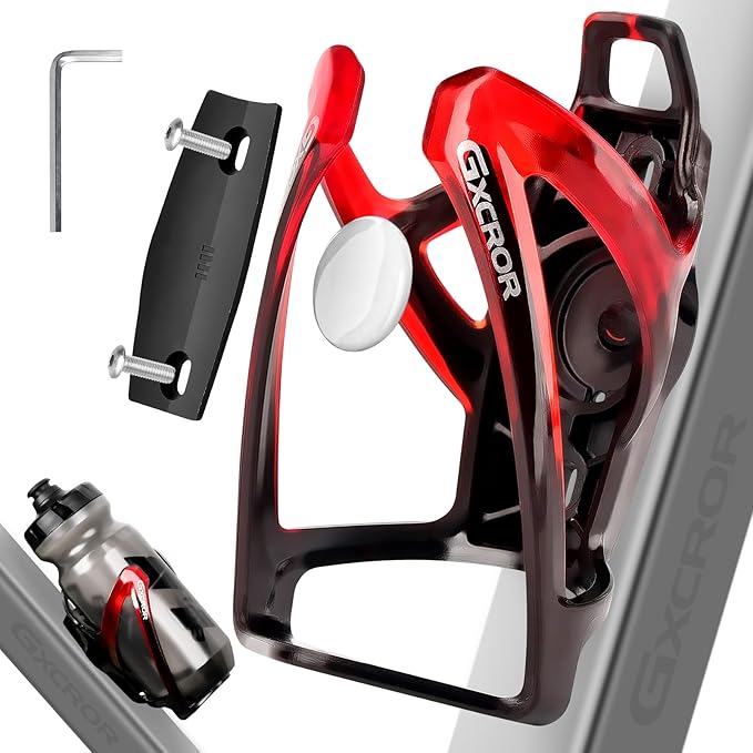 GXCROR AirTag Cage Bicycle Bottle Cage with Stealth Airtag Storage,Bike Water Bottle Holder,Water Bottle Holder for Bike,Durable,Bike Cup Holder for Most Bottle
