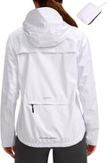 Bikewa Women's Cycling Rain Jackets Waterproof Windbreaker Lightweight Running Windproof Reflective Jacket Packable Hooded