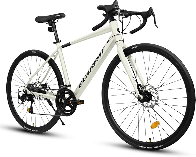 700C Lightweight Aluminum Road Bike, 16-Speed Racing Bicycle with Disc Brakes, Hybrid Commuter Bike for Men and Women, Perfect for City Roads and Outdoor Cycling
