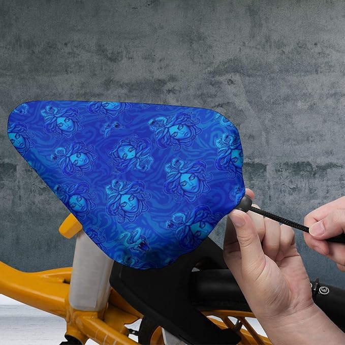 Adjustable Exercise Bike Seat Cover, Soft Cushion Indoor Outdoor Dust Resistant Protection