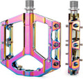 Road/Mountain Bike Pedals -Non-Slip Bicycle Flat Pedals Aluminum 9/16" - 3 Sealed Bearing Lightweight Platform Pedals for Road Mountain BMX MTB Bike