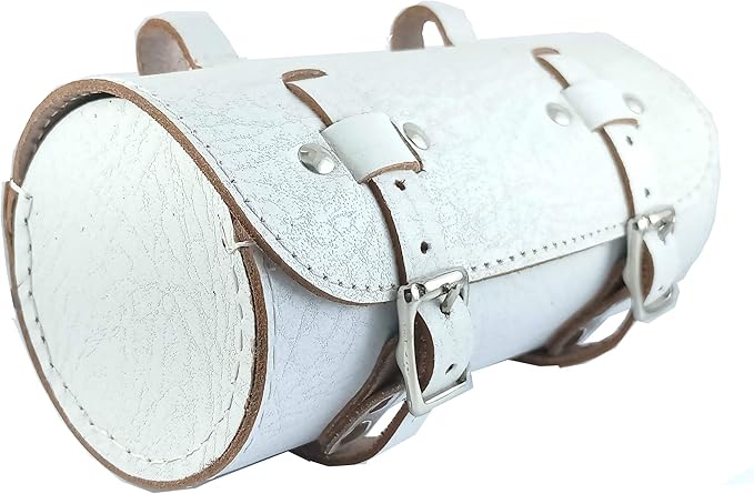 HERTE Bicycle Leather Bag Saddle Bike seat Handle bar Tool Pouch Women Green Blue White Color Buffalo Hide