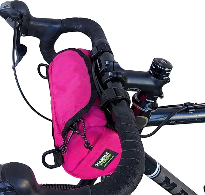 Handlebar Bag (Punk Princess) | 2 Liter Capacity | Spacious Bike Bag w/ 2 Extra Long Buckle Straps & 1 Hook-and-Loop Strap | Water Resistant Front Basket | Bike Accessories | Made in USA