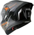 1Storm Motorcycle Modular Full Face Flip up Dual Visor Helmet + Spoiler: HB89 Storm Orange