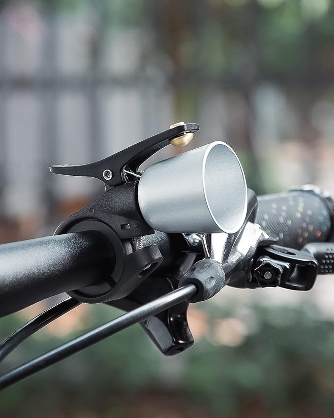 ROCKBROS Bike Bell Classic Bicycle Bell Mountain Bike Bells for Adults with Loud Sound and Fit for 0.87-1.25in/22.2-31.8mm Bicycle Handlebars
