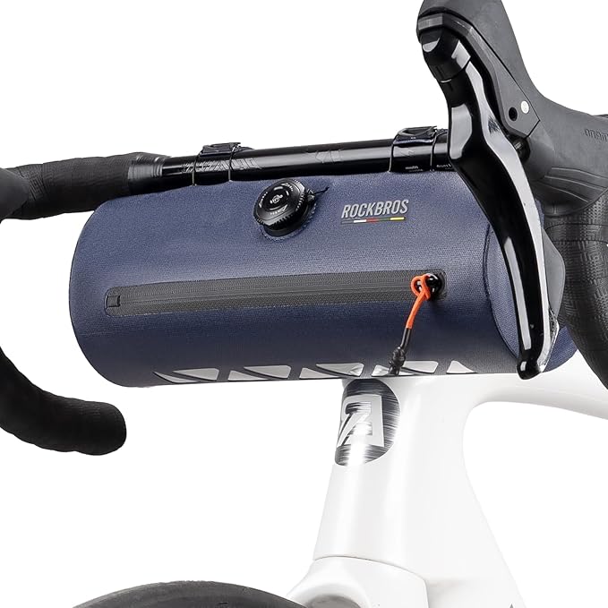 ROCKBROS Bike Handlebar Bag Knob Bike Bag Waterproof Bicycle Front Top Tube Bag 2L Capacity Front Storage Pack Reliable Lightweight for Road Mountain Bike Cycling Travel