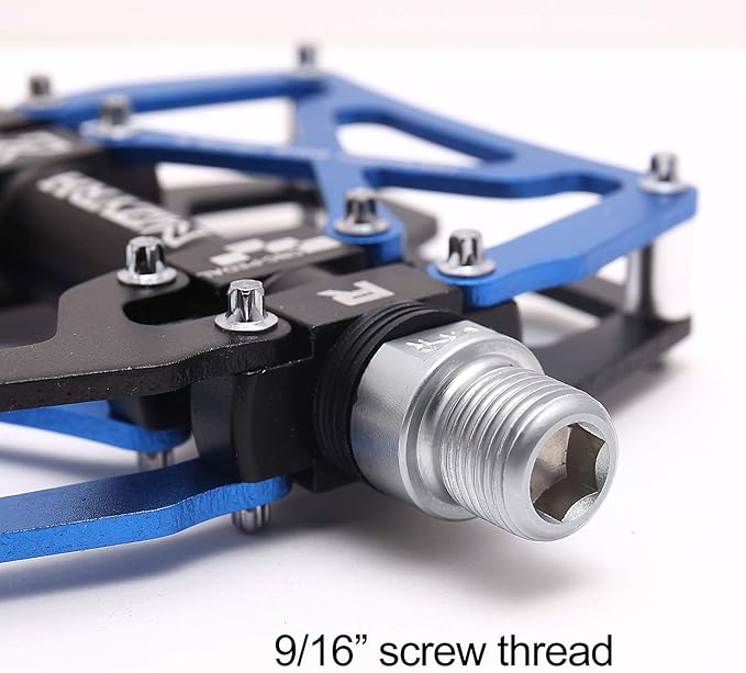 MZYRH Mountain Bike Pedals, Ultra Strong Colorful CNC Machined 9/16" Cycling Sealed 3 Bearing Pedals