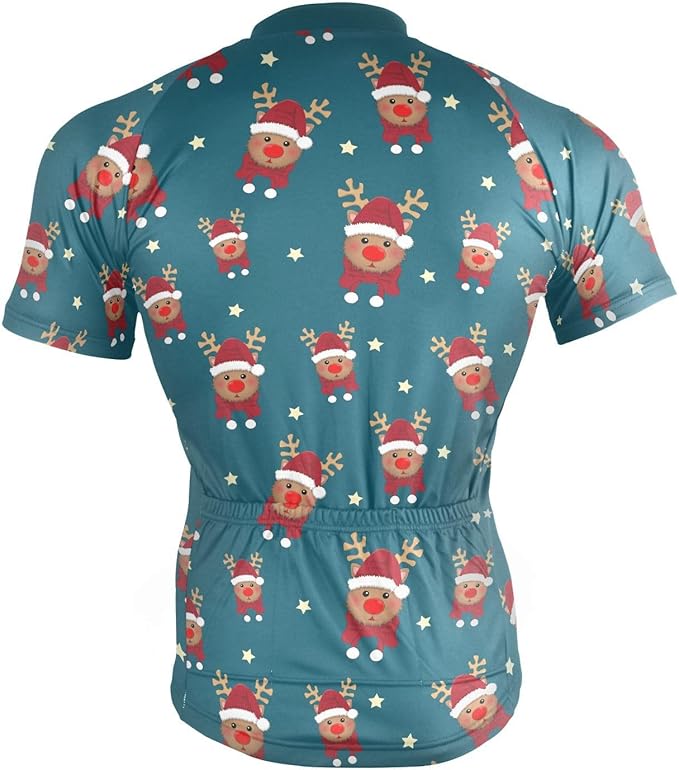 Men's Cycling Bike Jersey Short Sleeve Moisture Wicking, Breathable, Quick Dry Biking Shirt with 3 Rear Pockets