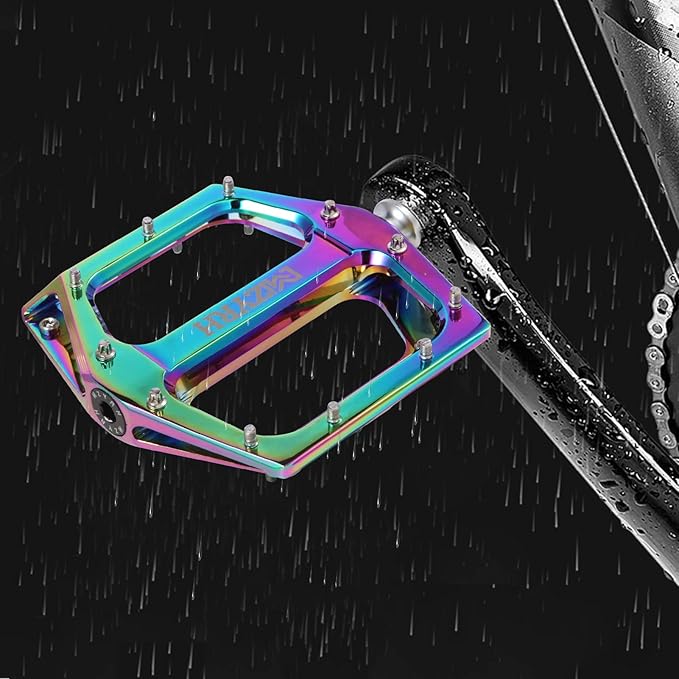 MZYRH Road/Mountain Bike Pedals MTB Pedals Aluminum Alloy Bicycle Pedals 9/16" Sealed Bearing Lightweight Platform for Road Mountain BMX MTB Bike