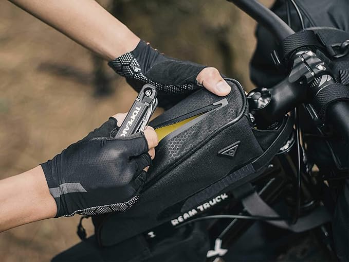 Topeak (TBP-TL1B) Toploader Top Tube / Head Tube 0.75 Liter Black Mount Bike Packing Bag