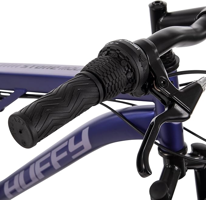 Huffy Stone Mountain Bike for Men and Women, 20”/24”/26”, 6-Speed (20”) or 21-Speed, Front or Dual Suspension (Varies), Multiple Colors, Adjustable Saddle, Shimano Equipped, All-Terrain Tires