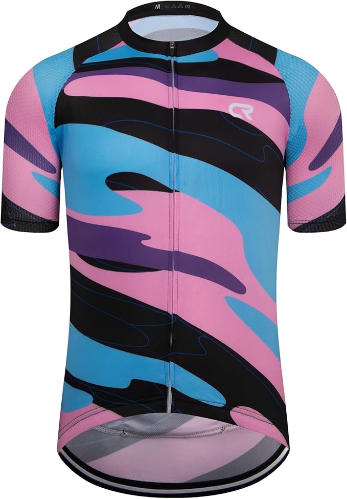 Coconut Ropamo CR Mens Cycling Jersey Short Sleeve Road Bike Shirt with 3+1 Zipper Pockets Breathable Quick Dry