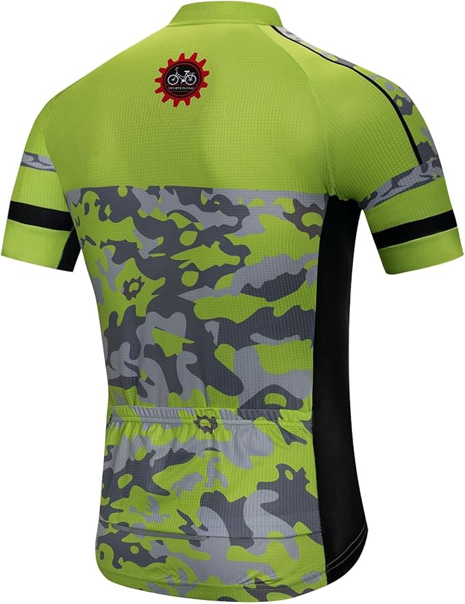 Cycling Jersey Men Full Zip Bike Shirt Racing Top Bicycle Clothing