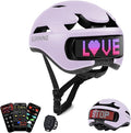 Bike Helmet, Bicycle Helmets with Light, 360° High Visibility LED Display, Lightweight Adjustable Mountain Bike Helmet with Turn Signals, Smart APP Controlled, Helmets for Adults, Youth, Men & Women