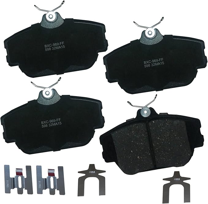 Bendix Premium SBC598 Ceramic Front Brake Pads for Select Models Ford Sable, Taurus, Thunderbird, Lincoln Continental, Mark VIII, Mercury Cougar, Sable
