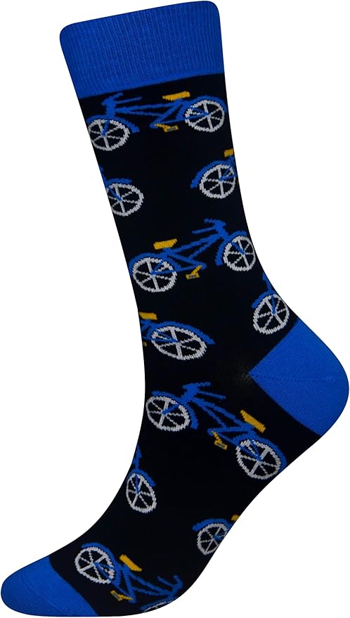 Cansok Men's 2/4 Packs Fun Crazy Novelty Dress Crew Socks