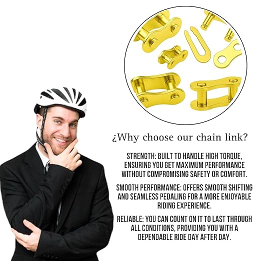 Single Speed Bike Chain | Link Connector Master Link for Bicycle Chain | Bike Chains | Quick Link | Chain Connector | MTB Master Link 1/2X1/8 Suitable with All Single Speed Bike Gold 5 Unit Set.