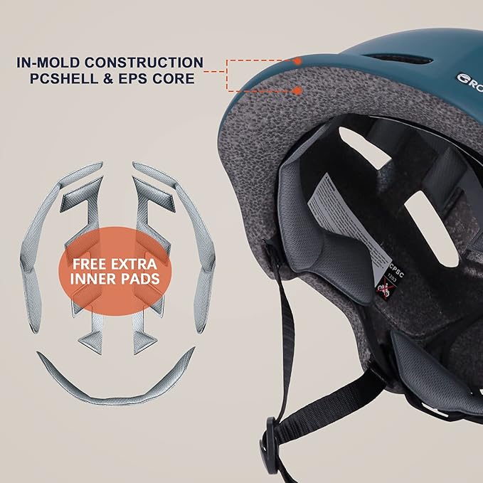 Adult Bike Helmet with Light - Dual Certified for Bicycle Scooter Skateboard Road Cycling Skating Helmet