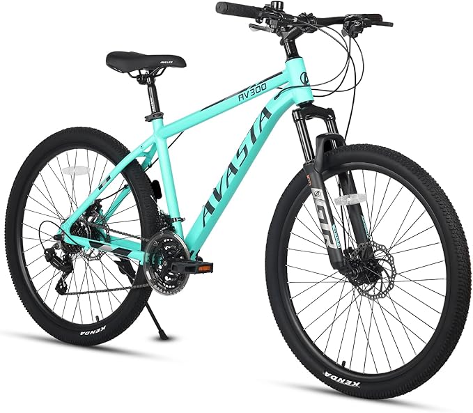 AVASTA AV300 26 27.5 inch Mountain Bike with 21-Speed, Aluminum Frame, Dual Disc Brake, Comfortable Saddle, Multiple Colors