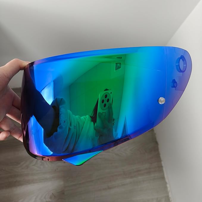 HJ-34P Helmet Visor Replacement for HJC C10.Motorcycle Helmet Shield UV Protection Compatible with HJC C10 (Revo Deep Green)