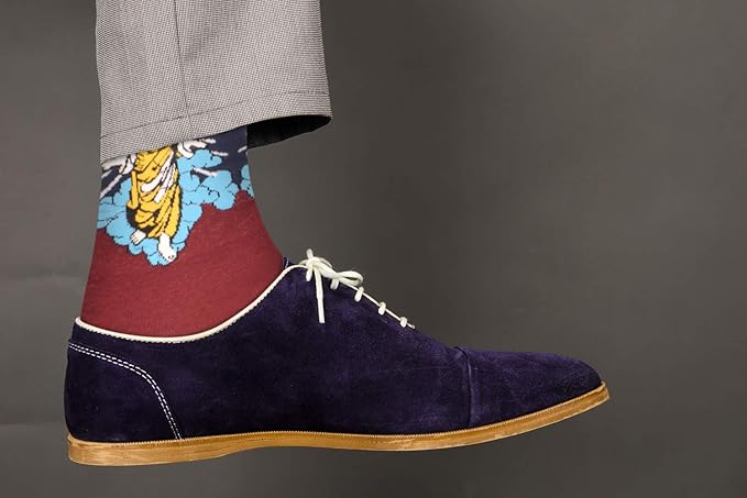 Real Sic Fun Socks for Men and Women - Cozy Cotton Dress Socks with Colorful Designs - Cool, Casual, Wacky Patterned
