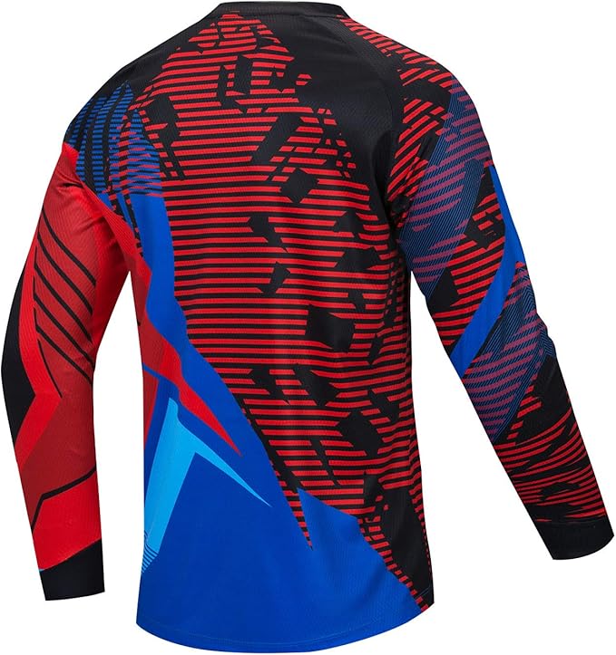 PSPORT Men's Motocross Jersey Long Sleeve Motocross Shirt Men Mountain Dirt Bike Jersey Downhill Riding Racing Clothing Tops
