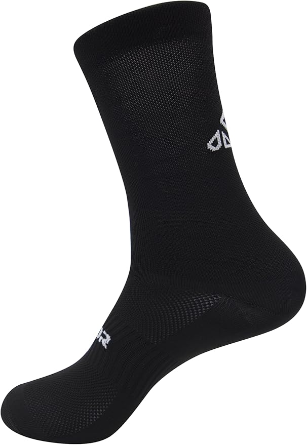 Unisex Back Logo Black Cycling Socks Black One size