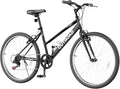 26 inch 7-Speed Commuter Bicycle,Hybrid Bicycle,Men's Cruiser Bike/Mountain Bike V Brake,Metal Frame, Adult Bike (Black, White, Blue, Green, Purple, Pink)