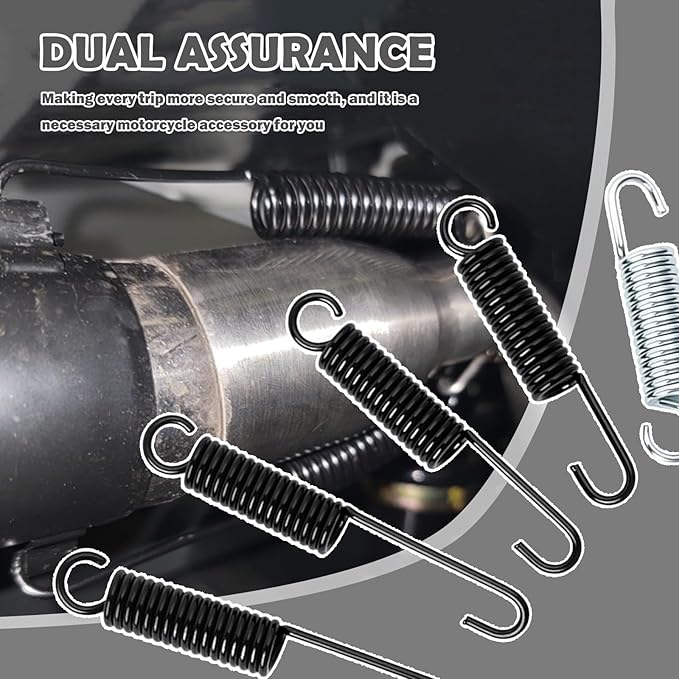 5PCS Motorcycle Kickstand Spring Kit,Sturdy Mini Bike Kickstand Springs Kit Includes 5 Lengths 120mm/75mm/100mm/90mm/110mm,Professional Motorcycle Accessories Side Stand Spring