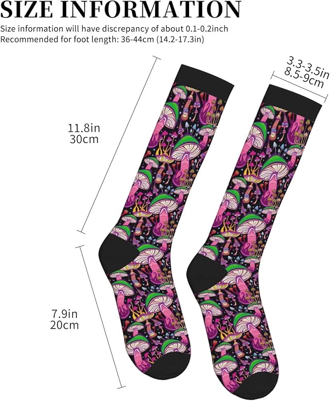 bassyil Compression Socks for Women & Men Circulation 15-20 mmHg Knee High Best Support for Nurses Travel Running Athletic
