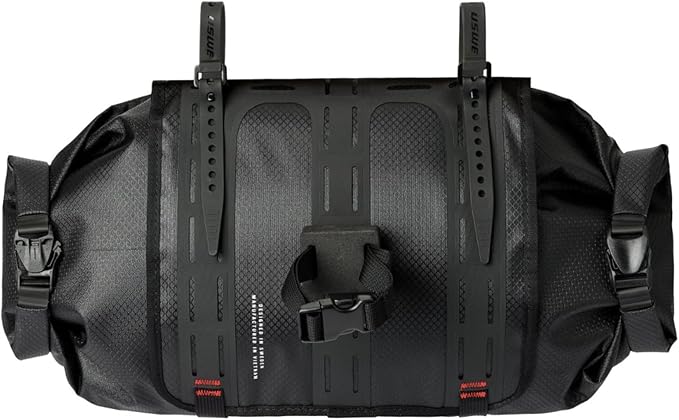 USWE Bike Handlebar Bag, Waterproof Bicycle Front Bag Frame Storage Roll Bag, Bikepacking Bags for Racing, MTB, E-MTB, Gravel Bike Accessories, Pouch Pack with 2 Rubber-like Straps, for Men and Women