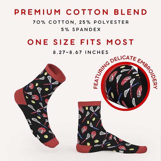 FOURSTUFF Ski, Cycling, Basketball, Golf, Pickleball, Softball, Volleyball, Wrestling, Soccer - Sports Socks for Women Men