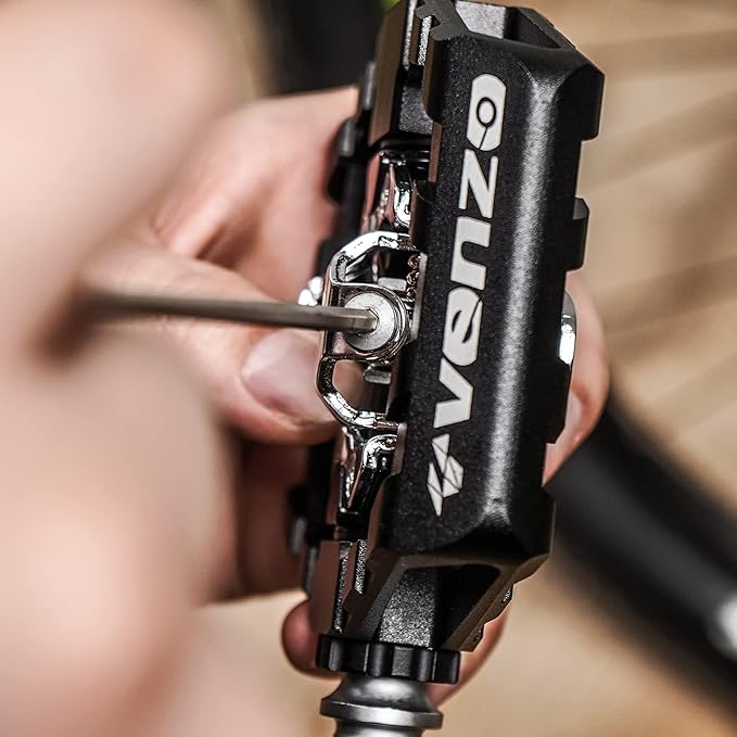 VENZO Click'R Compatible with Shimano SPD Mountain Bike Sealed Pedals with Cleats - Dual Platform Clipless Pedals for Mountain Bike - Easy Clip in & Out