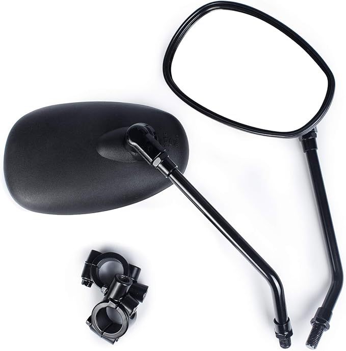 Universal Motorcycle Mirrors Black Rearview Mirrors with 7/8” Handle Bar Mount For Bike, Motorcycle