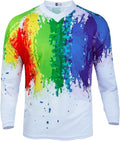 JPOJPO Men's Mountain Bike Jersey Long Sleeve MTB Off-Road Racing Downhill Motocross Shirts Quick Dry&Moisture-Wicking Tops