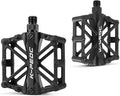 Bike Pedals 9/16 for MTB, Mountain Road Bicycle Flat Pedal, with 16 Anti-Skid Pins -Universal Lightweight Aluminum Alloy Platform Pedal for Travel Cycle-Cross Bikes etc