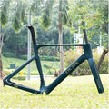 700c Road Bike Frameset Carbon Fibre Disc Brake Bike Frame 43/46/48/51/54cm Lightweight Wind Breaking Racing Frame Thru Axle 12 * 100/12 * 142mm