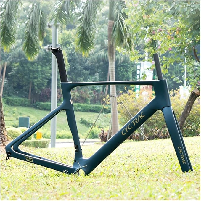 700c Road Bike Frameset Carbon Fibre Disc Brake Bike Frame 43/46/48/51/54cm Lightweight Wind Breaking Racing Frame Thru Axle 12 * 100/12 * 142mm