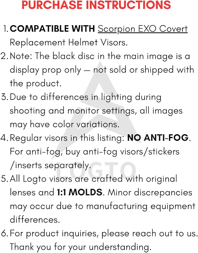 Compatible with EXO Covert Visor Replacement Motorcycle Helmet Visor Sun Protection Anti-Scratch, Universal(Clear Revo Red)