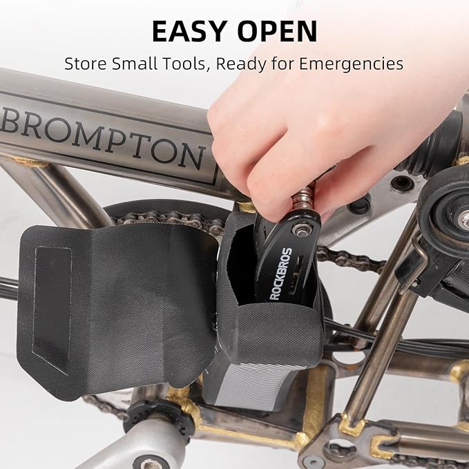 ROCKBROS Bike Frame Storage Bag, Waterproof Bicycle Triangle Pouch for MTB and Road Bikes – Lightweight, Secure Storage for Phone, Tools, and More
