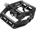 MZYRH MTB Mountain Bike Pedals 3 Bearing Flat Platform Compatible with SPD,Dual Function Sealed Clipless Aluminum 9/16" Pedals with Cleats for Road