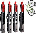 Wallmaster BIKEPAL Swivel Bike Rack, Wall Mounted Vertical Bike Storage Hanger, Space Saving for Home and Garage, 4 Pack
