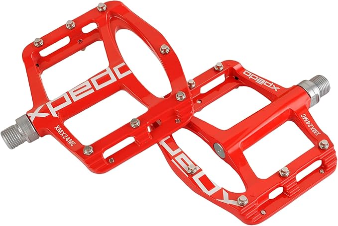Xpedo Spry Flat Bicycling Pedals | Magnesium Body, 11mm Low-Profile, 106x100mm Platform, 28 Steel Replaceable Pins | MTB Trail/Enduro