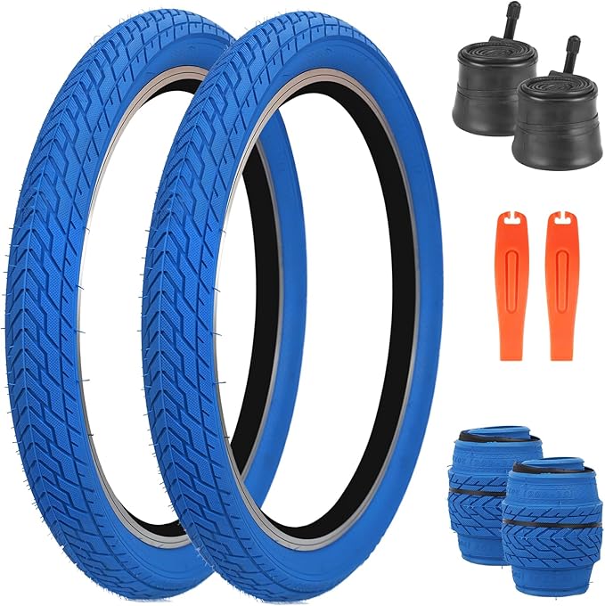 ZUKKA 20 x 2.35 Bike Tire 1/2 Pack 20 inch x 2.35 BMX Bike Tire Folding Replacement Tire for MTB Mountain Bike, BMX Bicycle Commuter Bike