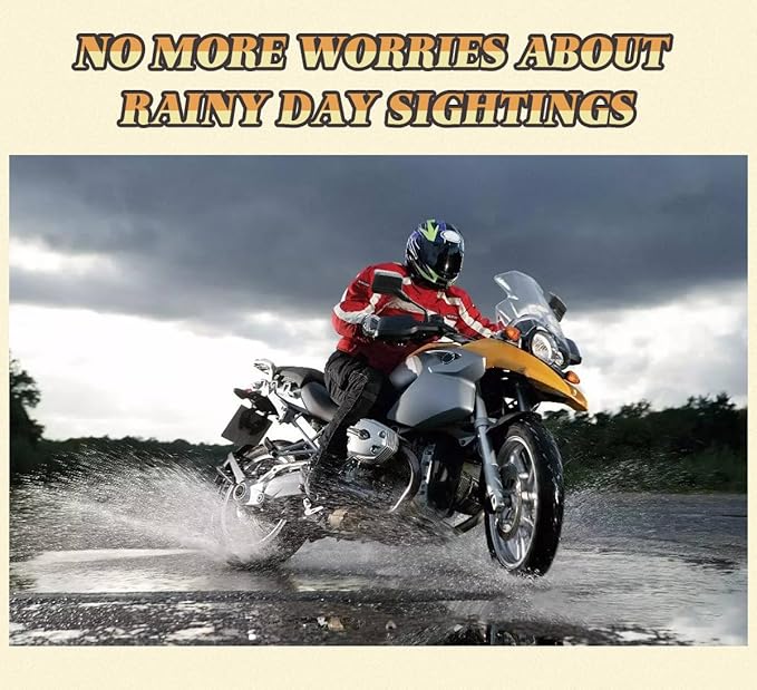 Motorcycle Mirrors 10mm,Suitable for Rain and Snow ATV Mirrors (2 Pack),Fits 7/8"Handlebar Scooter、Moped、Dirt Bike,Compatible with Polaris Sportsman,Can Am Outlander,Honda Grom,Kawasaki Vulcan