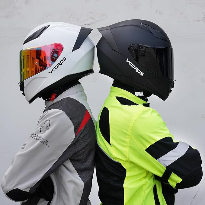 VCOROS Motorcycle Full Face Helmet for Unisex-Adults DOT Approved WS-609 Motorbike Street Bike Racing Helmets