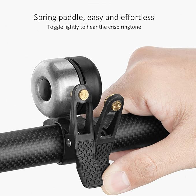 plplaaoo Classic Bike Bell,Bicycle Bell, Vintage Bicycle Double Bell Loudly Sound Mountain Bike Horn Knocking Cycling Accessory, Clearer Louder Longer Sustained Purer Tone, Classic Bike Bell Vint