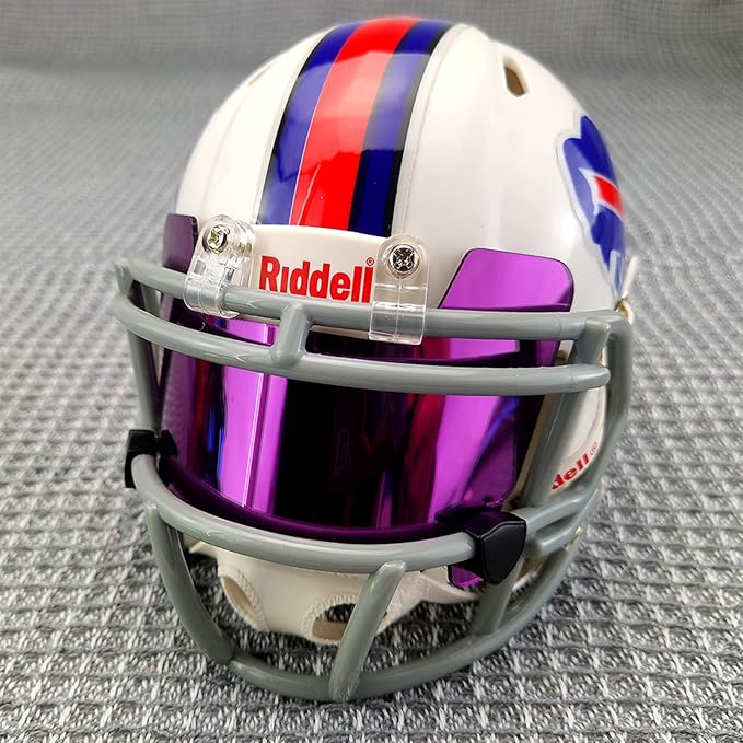 Mini Football Helmet Visor Clear with Clips Universal Fit for Collectors and Display