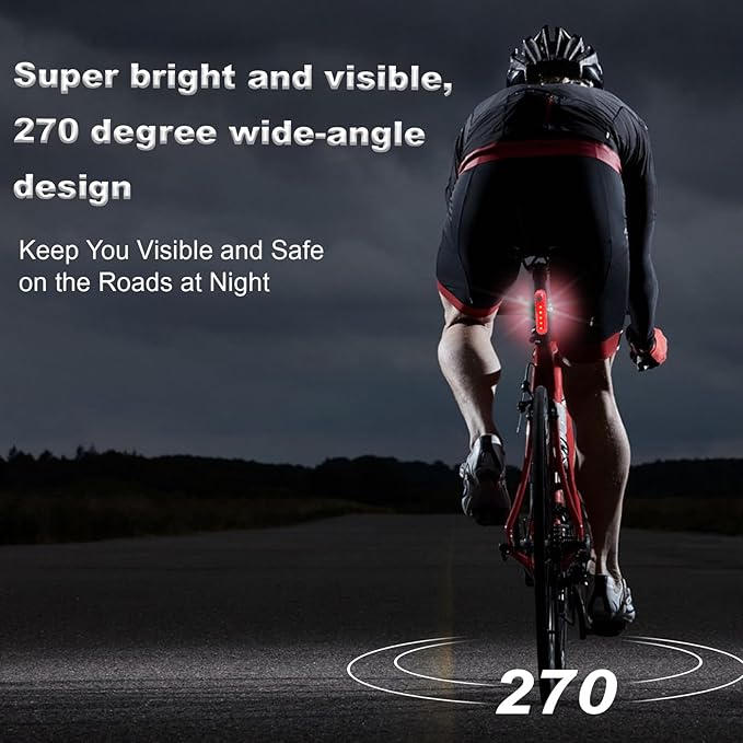 Bike Tail Light 2 Pack - Bright USB Rechargeable Rear Bike Light - Easy Bicycle Tail Light Installation - Waterproof IP44,4 Modes LED Bike taillights for for Adults Kids Men Women Road Mountain